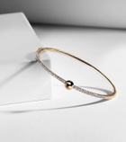 Rainbow K Ball 14kt gold bangle with diamonds