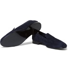 George Cleverley - Hedsor Suede Loafers - Navy
