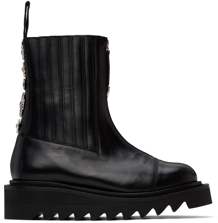 Photo: Toga Pulla SSENSE Exclusive Black Chelsea Boots