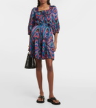 Eres Nightclub printed satin minidress