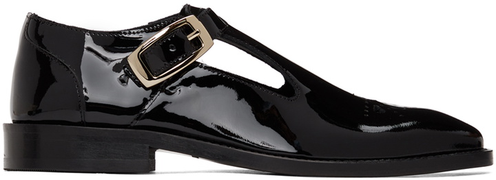 Photo: Ernest W. Baker Black Patent T-Bar Monkstraps