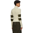 Sacai Off-White Wool Zip Sleeve Turtleneck