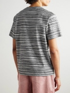 Missoni - Space-Dyed Cotton-Jersey Jacquard T-Shirt - Gray