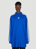 adidas x Balenciaga - Logo Print Long Sleeve T-Shirt in Blue