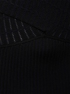 DION LEE - Crossed Rib Knit Viscose Mini Skirt