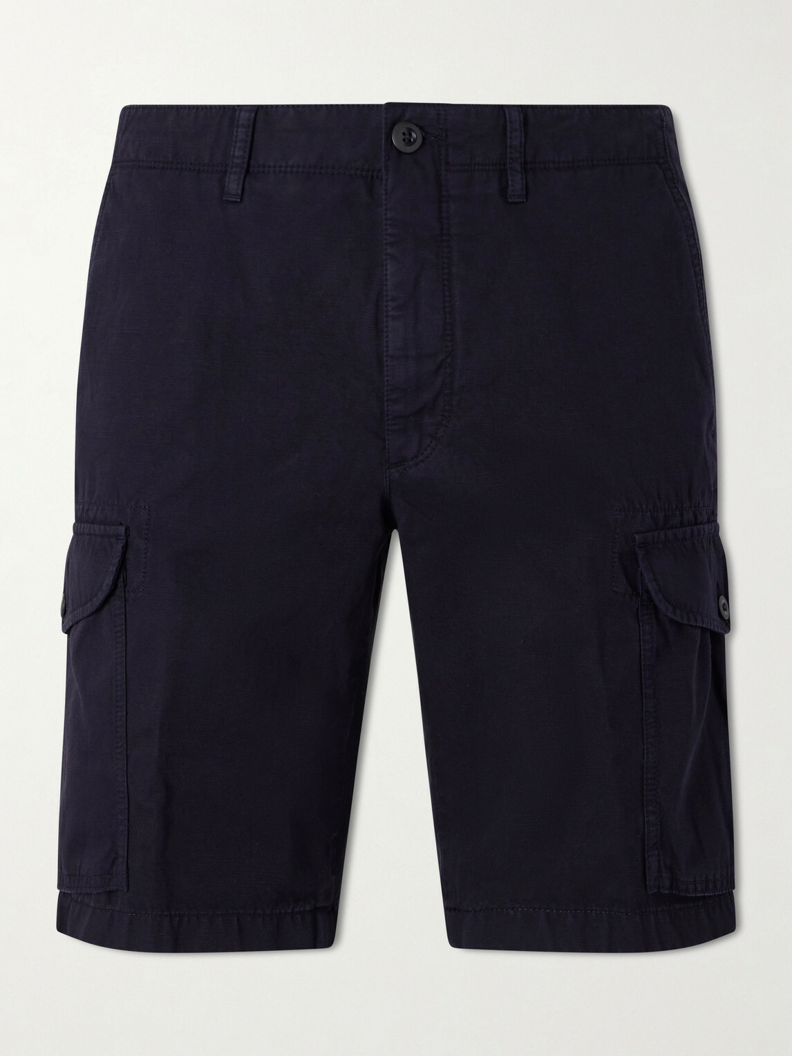 Slowear - Straight-Leg Cotton and Linen-Blend Shorts - Blue