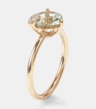 Bucherer Fine Jewellery 18kt rose gold ring with prasiolite and diamonds