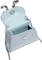 Self-portrait Micro Crystal-embellished Denim top Handle bag - Blue - One Size
