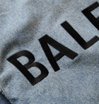 Balenciaga - Oversized Logo-Embroidered Denim Shirt - Blue