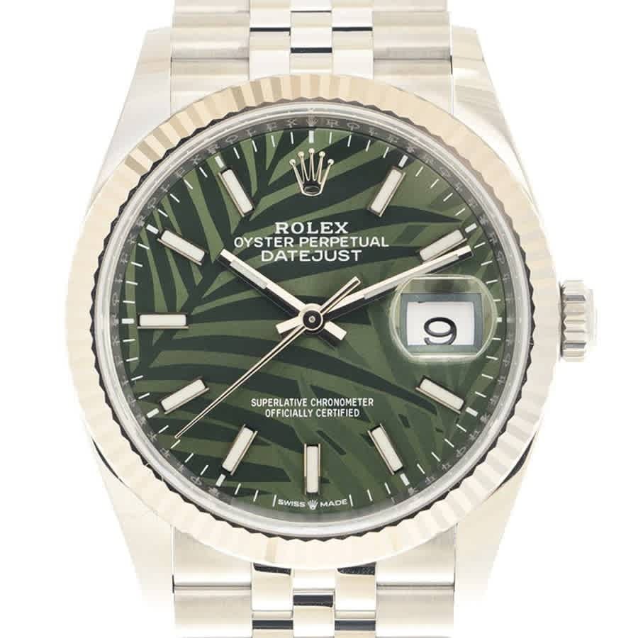 Rolex Datejust 36 Automatic Chronometer Geen Palm Motif Dial Watch 126234GNSPLMJ