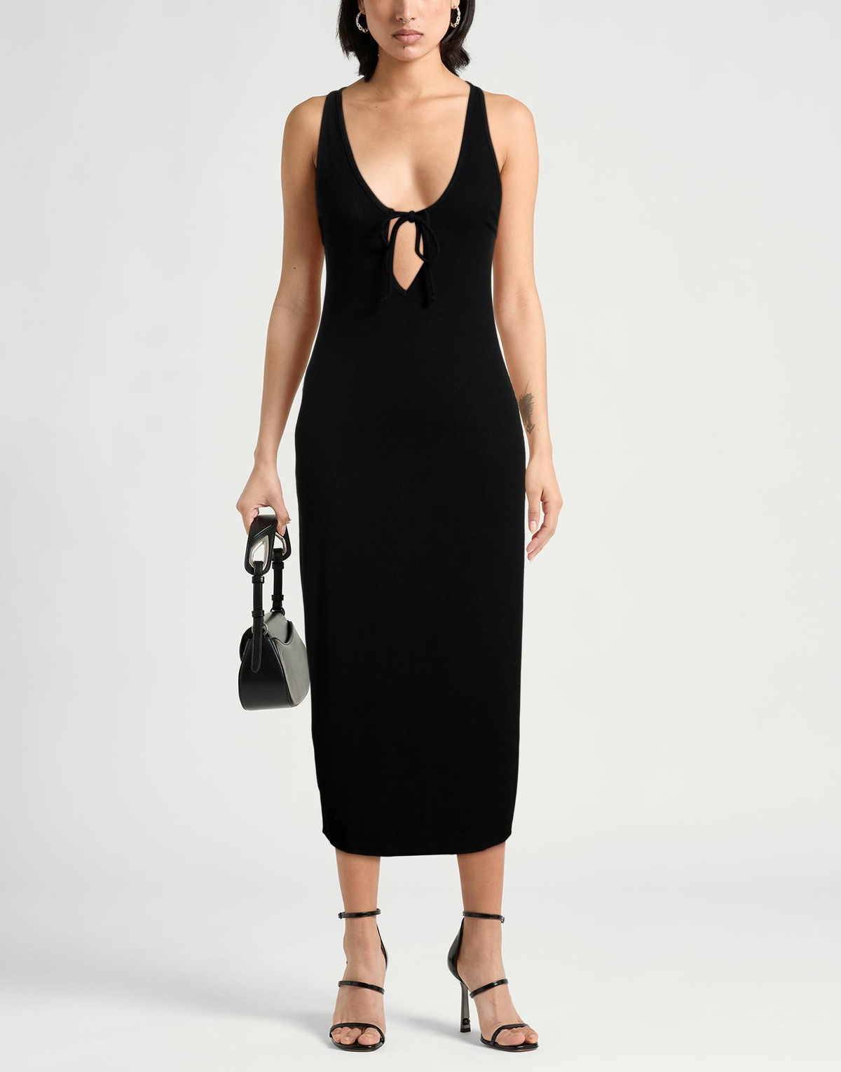 Joah Brown Womens Midi dress in Black