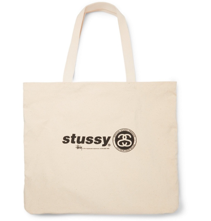 Photo: Stüssy - Printed Cotton-Canvas Tote Bag - Neutrals