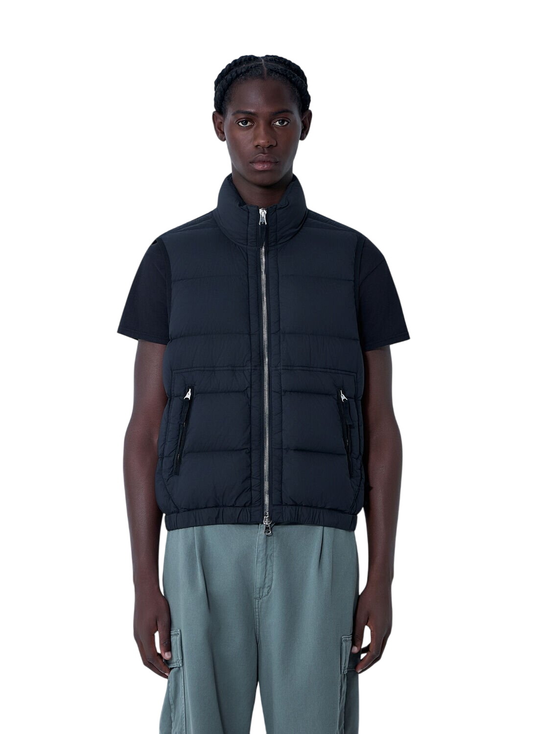 Stone Island Men's Lightweight Down Vest in Navy Blue Stone Island