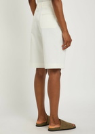 Matteau Pleated Straight-leg Stretch-twill Shorts Off White