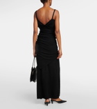 Toteme Scarf-detail cashmere maxi dress