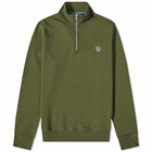 Paul Smith Men's Half Zip Sweat in Olive