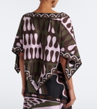 Pucci Leocorno asymmetric silk twill top