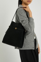 Toteme Belted Suede Bucket bag - Black - One Size