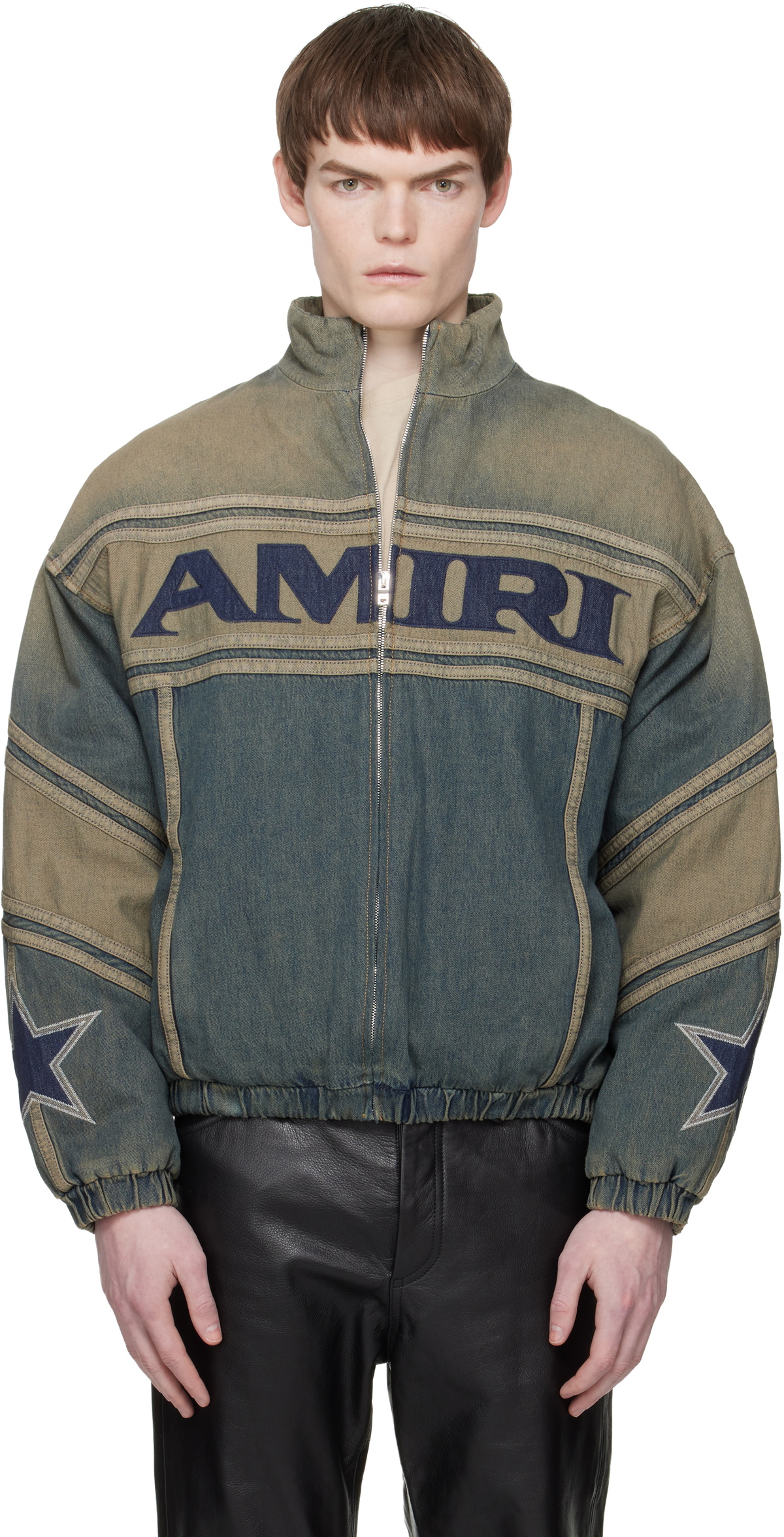 AMIRI Blue 'Amiri' Sport Denim Track Jacket Amiri