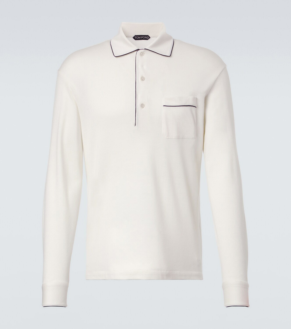 Tom Ford Silk and cotton piqué polo shirt