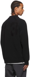 Y-3 Black Knit Crew Zip Sweater