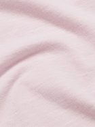 Orlebar Brown - Nicolas Garment-Dyed Organic Cotton and Linen-Blend Jersey T-Shirt - Pink