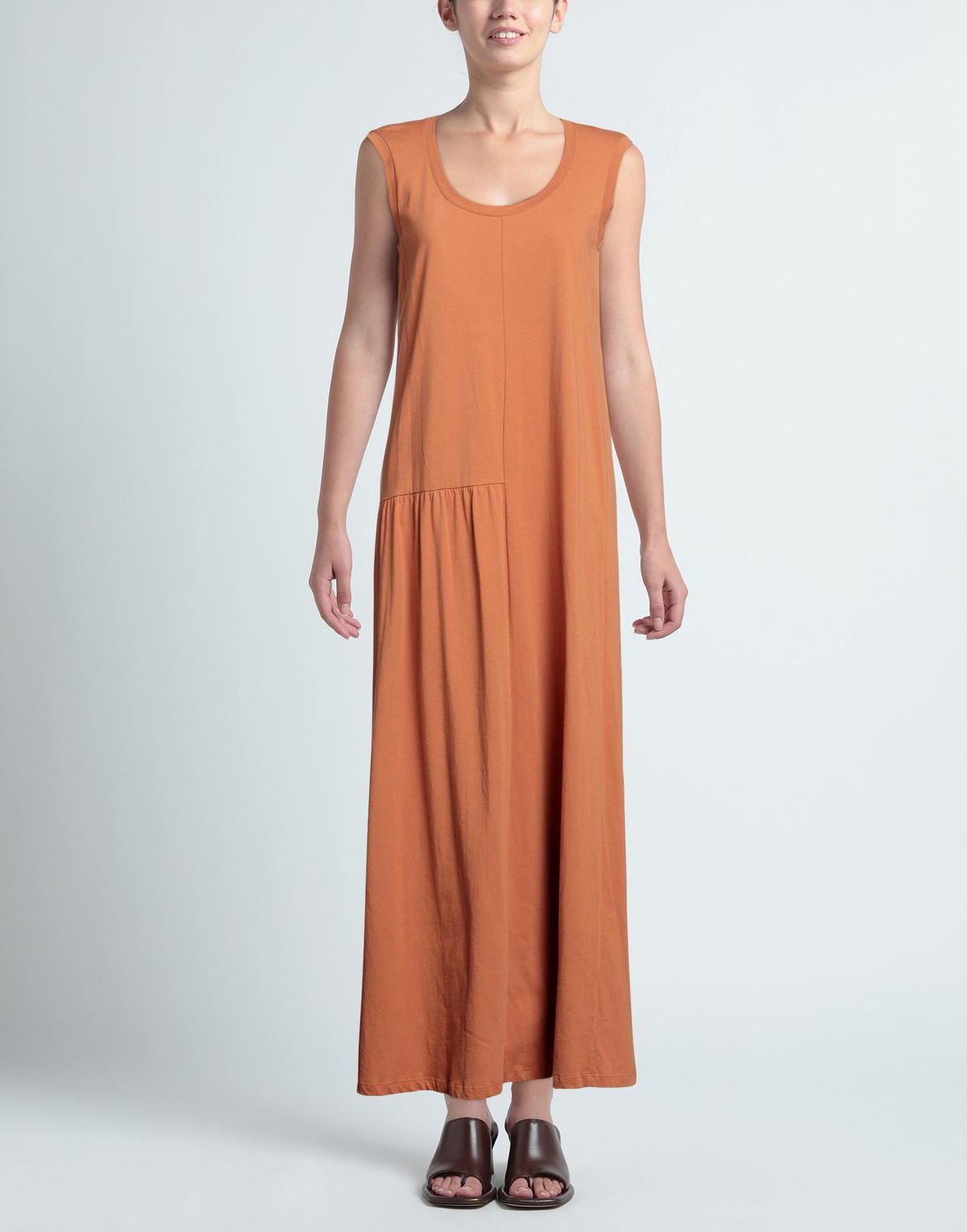 Manila Grace Womens Maxi dress Tan