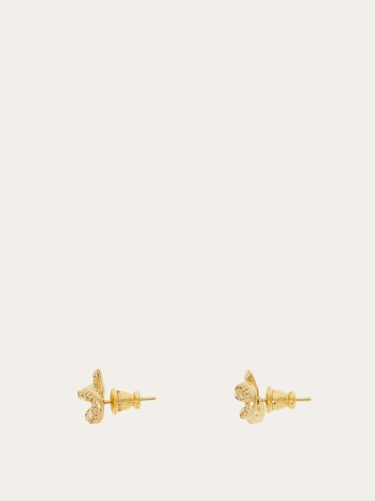 Ferragamo Womens Vara bow earrings in Gold