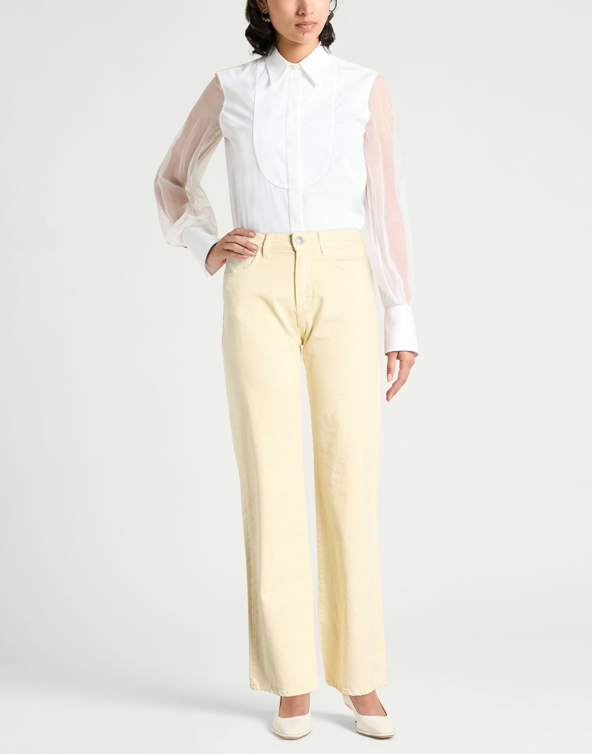Jucca Womens Jeans in Cream