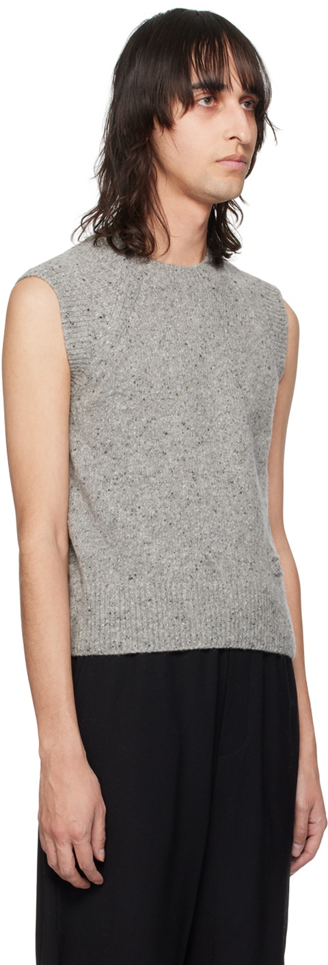 AMI Paris Gray Crewneck Vest