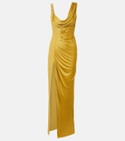 Versace Medusa '95 draped jersey gown