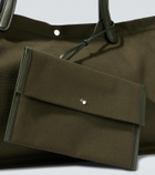 The Row Idaho XL leather-trimmed canvas tote bag