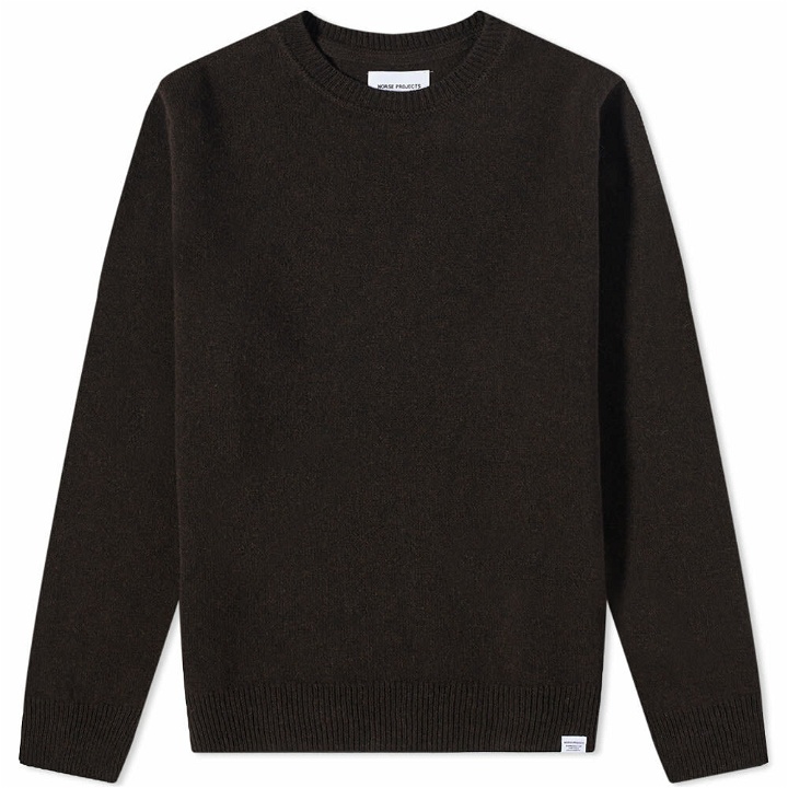 Photo: Norse Projects Men's Sigfred Lambswool Crew Knit in Truffle