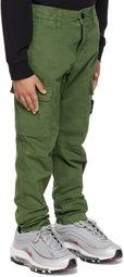 Stone Island Junior Kids Green Patch Cargo Pants