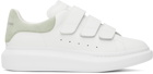 Alexander McQueen White & Green Oversized Sneakers