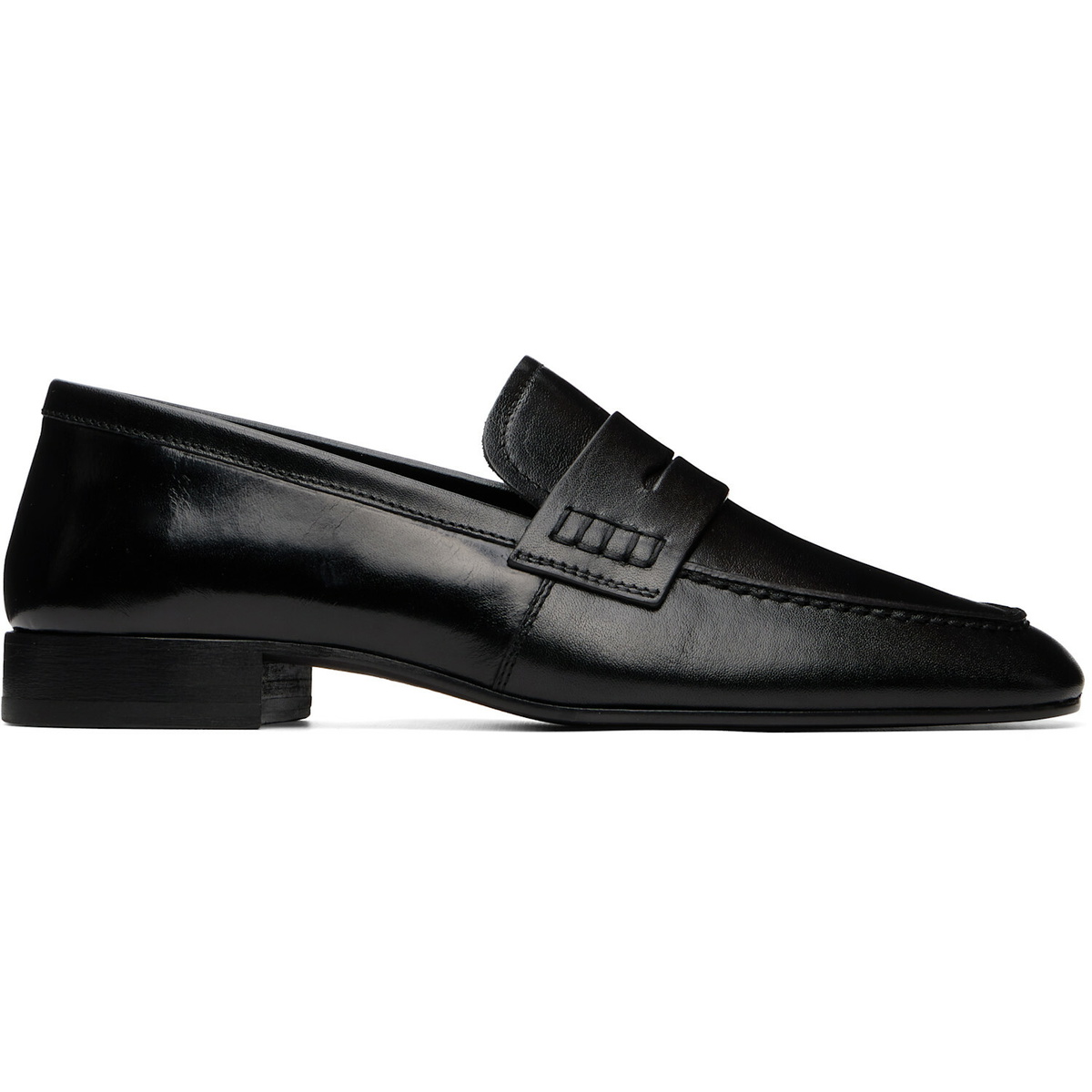 Dries Van Noten Black Leather Loafers