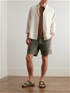 James Perse - Straight-Leg Cotton-Blend Corduroy Shorts - Gray