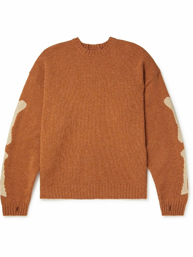Photo: KAPITAL - Intarsia Wool Sweater - Orange
