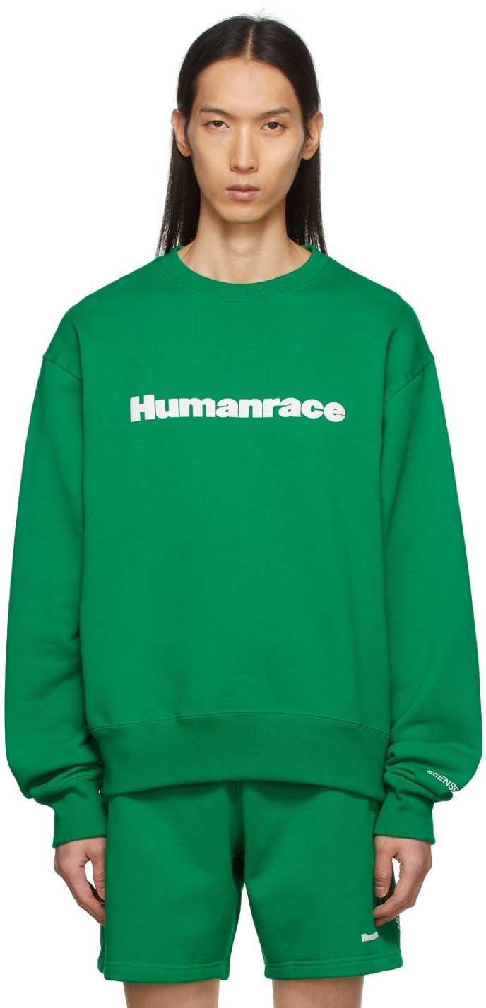 sætte ild Konvertere husdyr adidas x Humanrace by Pharrell Williams SSENSE Exclusive Green Humanrace  Logo Sweatshirt adidas x Humanrace by Pharrell Williams