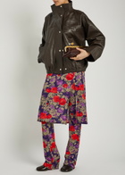 Acne Studios Intessa Skirt-effect Floral Stretch-jersey Trousers Multicoloured