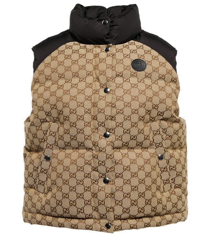 Photo: Gucci - GG cotton canvas down vest