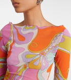 Pucci Orchidee sheer tulle top