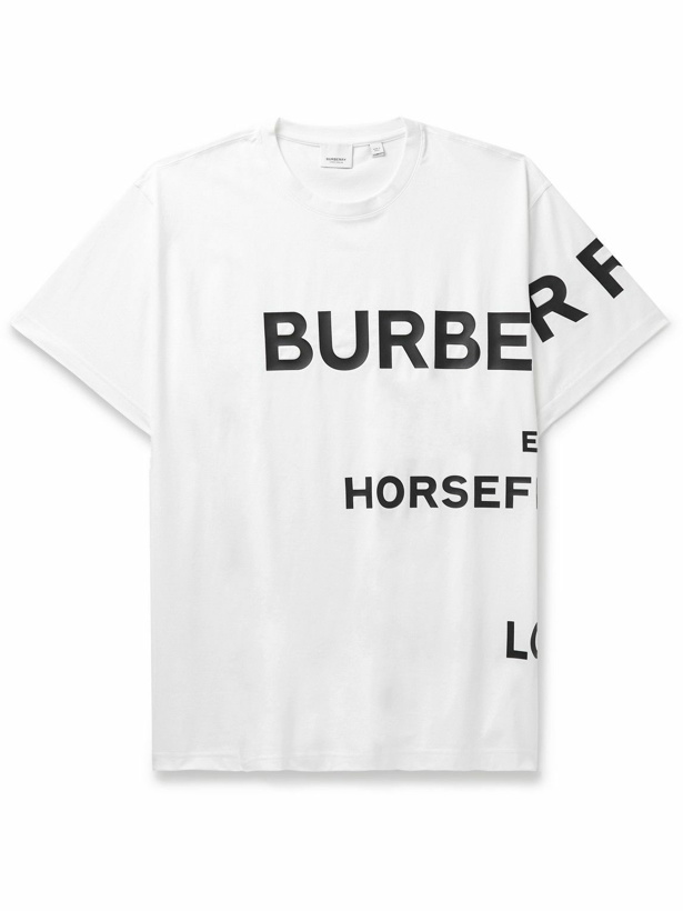 Photo: Burberry - Oversized Logo-Print Cotton-Jersey T-Shirt - White