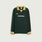 Umbro Men's Taped Long Sleeve Jersey in Pine Grove/Hot Spot/Pelican