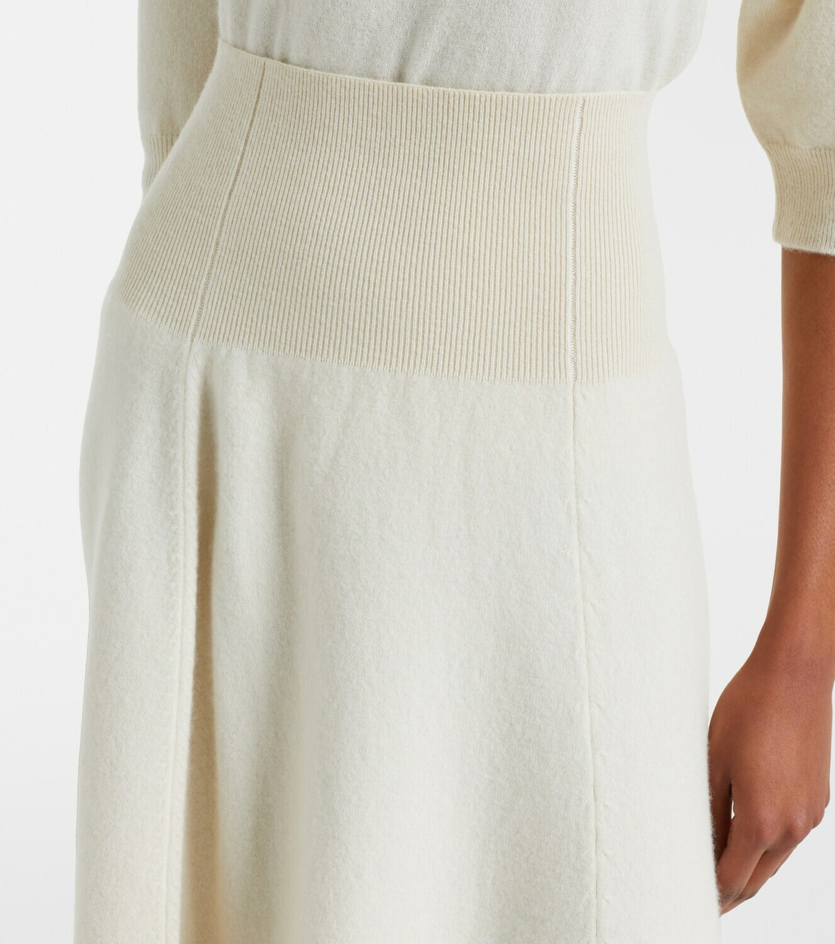 Extreme Cashmere N°388 Ease cashmere-blend midi skirt