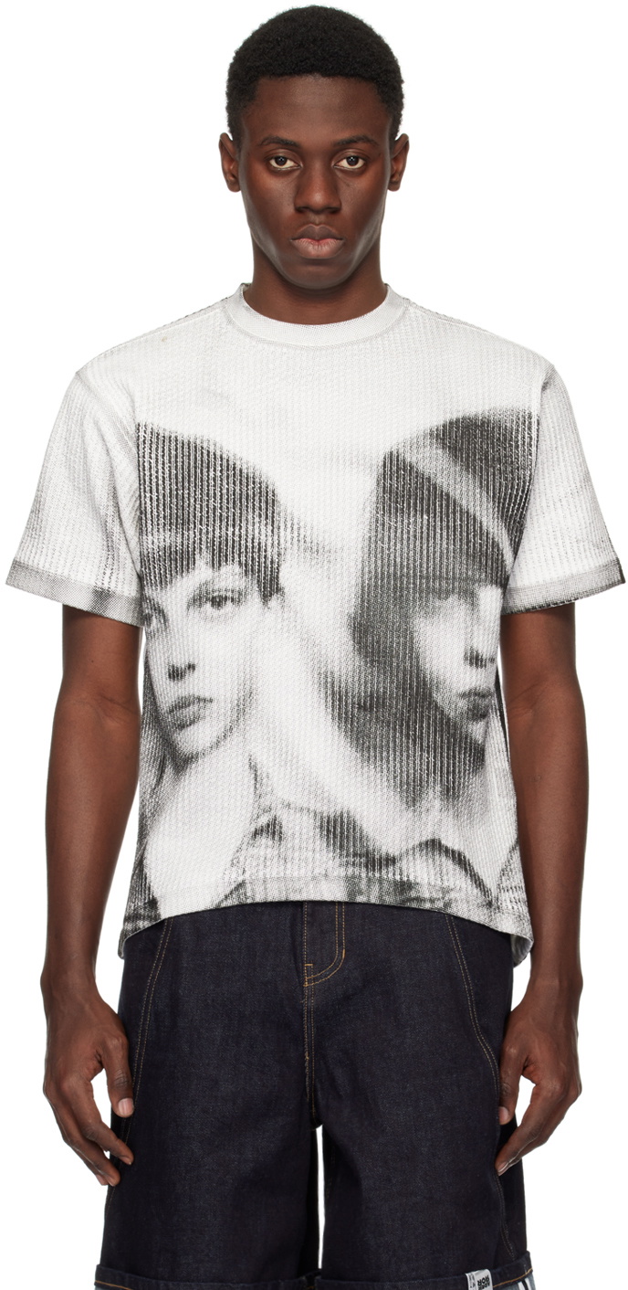 ADER error White & Black Print T-Shirt ADER error