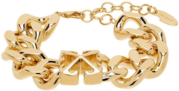 Photo: Off-White Gold Arrow Chain Bracelet