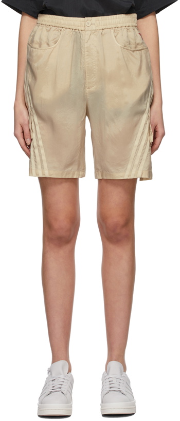 Photo: Y-3 Beige CH3 Sanded Cupro Shorts