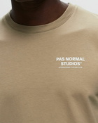 Pas Normal Studios Off Race Pns T Shirt Beige - Mens - Shortsleeves