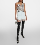 Mach & Mach - Double Bow embellished over-the-knee boots